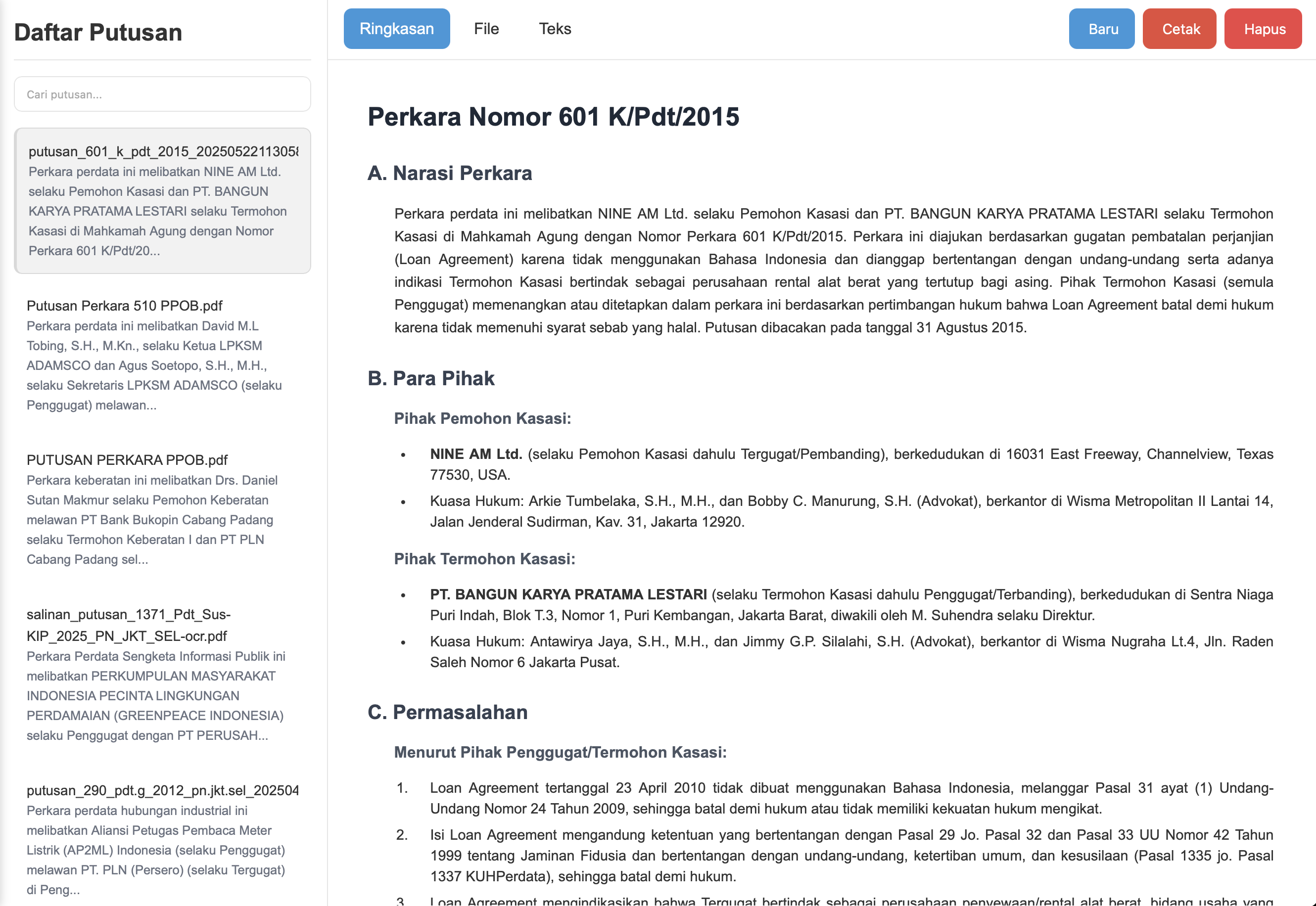 Contoh Bedah Putusan Paralegalku
